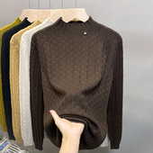 内搭长袖 半高领毛衣女打底衫 外穿针织衫 套头韩版 上衣 2025秋冬新款