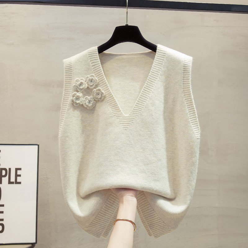 v领开叉针织马甲背心女2025秋冬新款宽松外穿马夹叠穿毛衣坎肩潮,女装/女士精品,马夹,淘宝优惠券,粉丝福利购,淘宝优惠卷