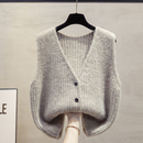 开衫 宽松外穿马夹叠穿毛衣坎肩潮 v领针织马甲背心女2025秋冬新款