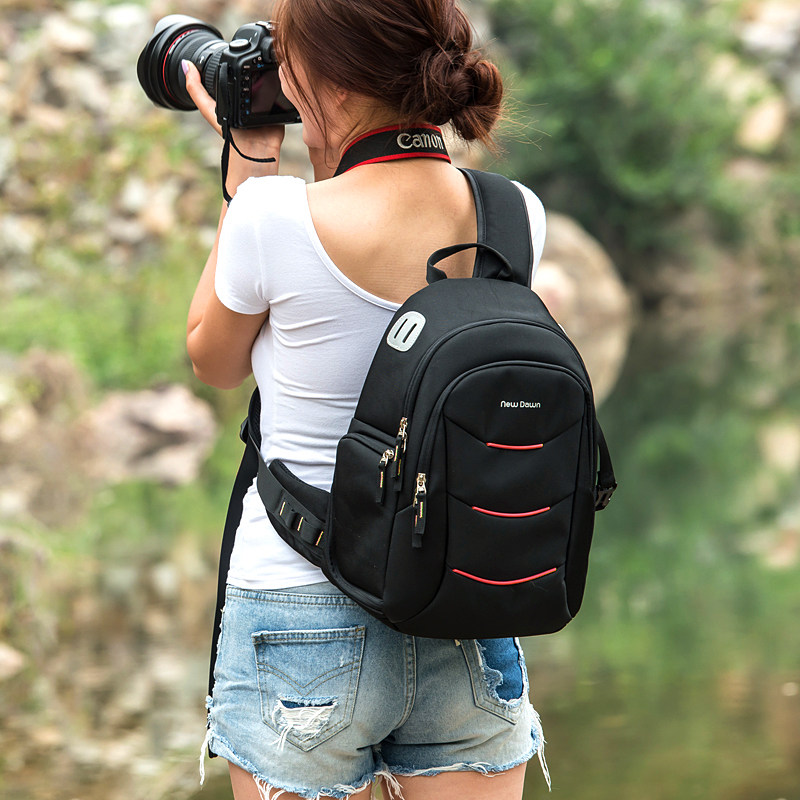 NewDawn专业单反相机包单肩斜挎便携男女微单摄影三角背包适用于尼康佳能索尼摄影器材微单相机数码便携背包