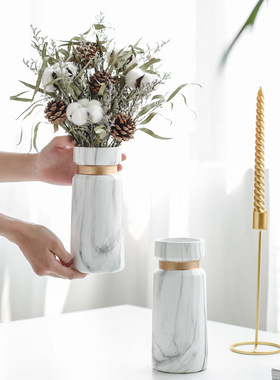 欧美爆品水转印大理石花瓶