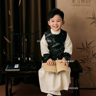 儿童摄影服装新中式古风男童主题服装影楼宝宝拍照艺术照服装