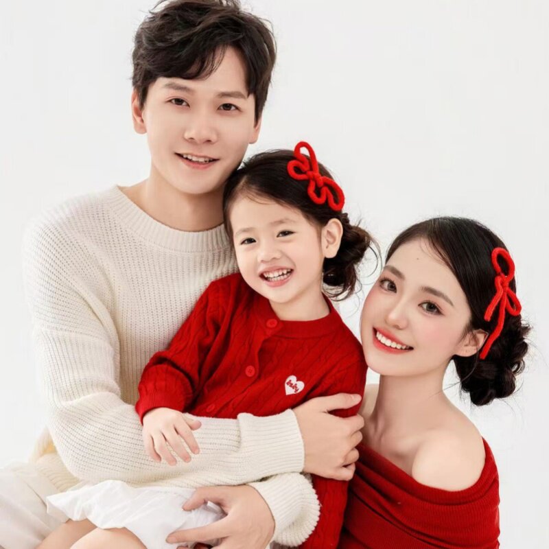 摄影服装全家福亲子主题圣诞服装