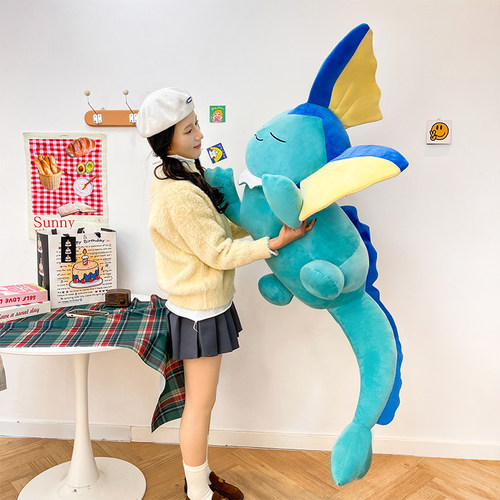 宝可梦水伊布长条抱枕公仔礼物女