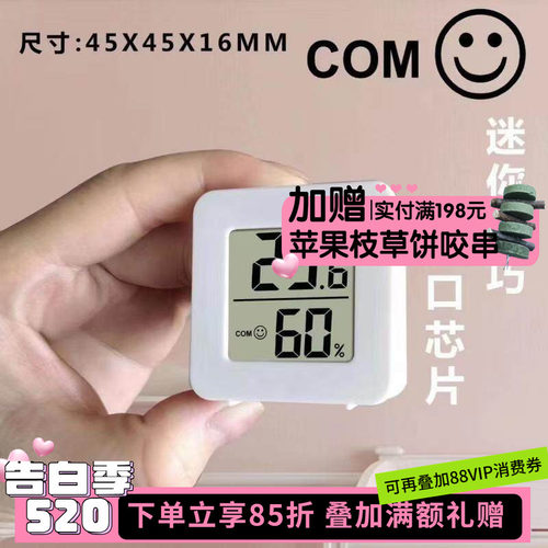 龙猫兔子笼子外迷你温湿度计