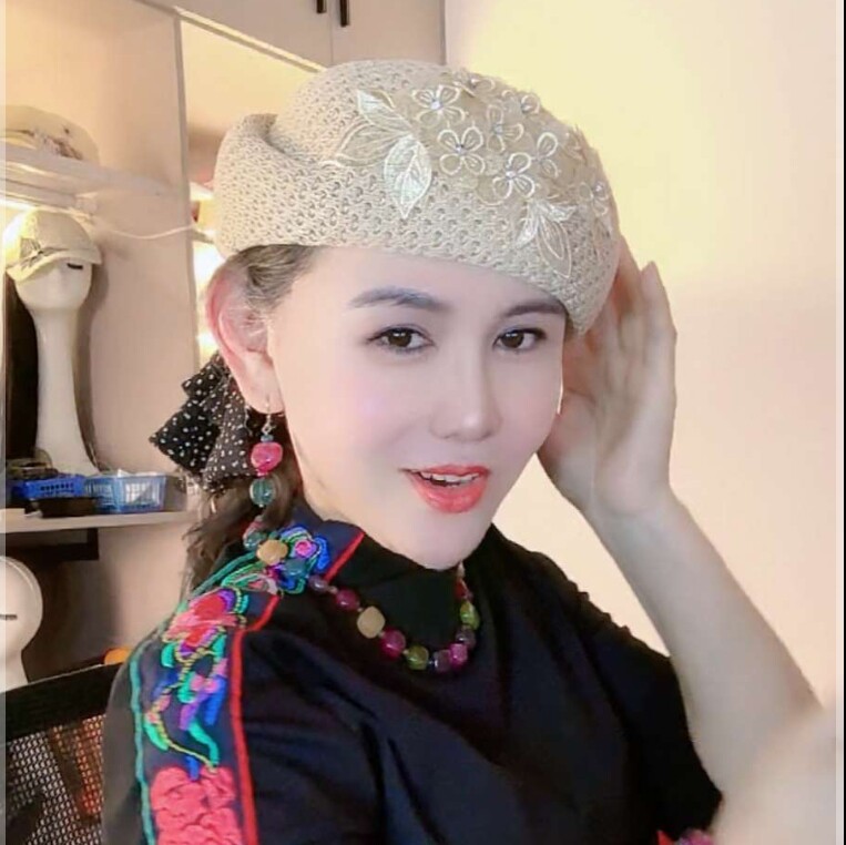 春夏新款繁花空姐帽女帽时尚韩版个性优雅贝雷帽网红帽子法式贵族