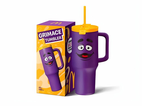 【澳洲直邮】澳洲麦当劳限量版 GRIMACE TUMBLER 奶昔杯保温杯 1L
