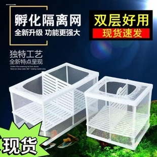 孔雀鱼小鱼繁殖隔离盒鱼缸鱼苗分隔网凤尾鱼专用孕母鱼生产孵化器
