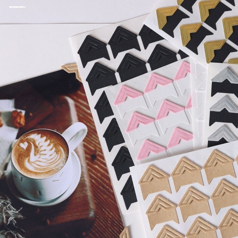 diy相册本配件工具固定相片贴纸复古相角粘贴式照片角贴