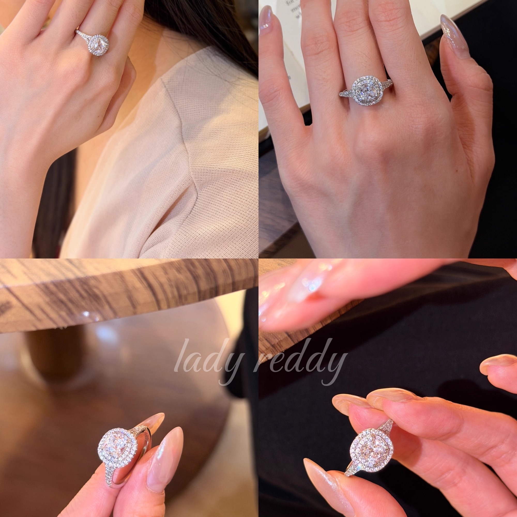 蕾迪「围镶方包」女主系列钻戒