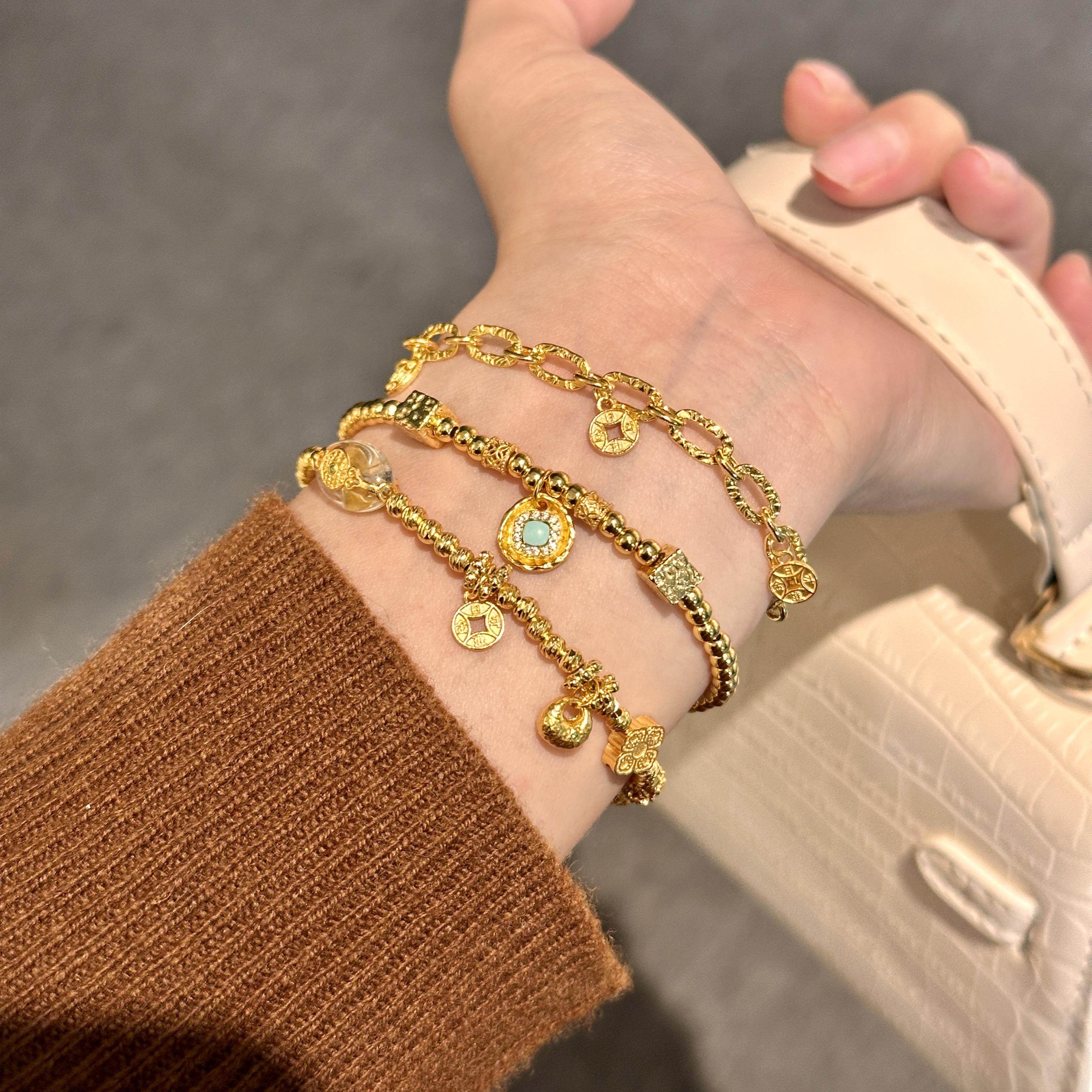 蕾迪 [米多多盘缠手链女] s925银镀金小众轻奢气质百搭可调节手串,饰品/流行首饰/时尚饰品新,银饰手链,淘宝优惠券,粉丝福利购,淘宝优惠卷