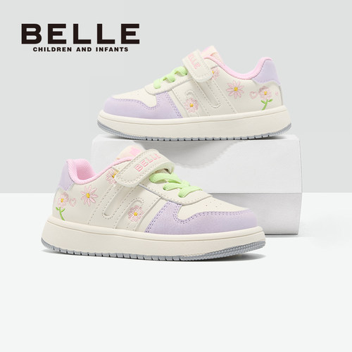 百丽官方正品女童低帮板鞋