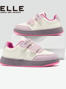 百丽童鞋女童运动鞋秋季紫色宝宝轻便软底女孩休闲软底鞋儿童板鞋