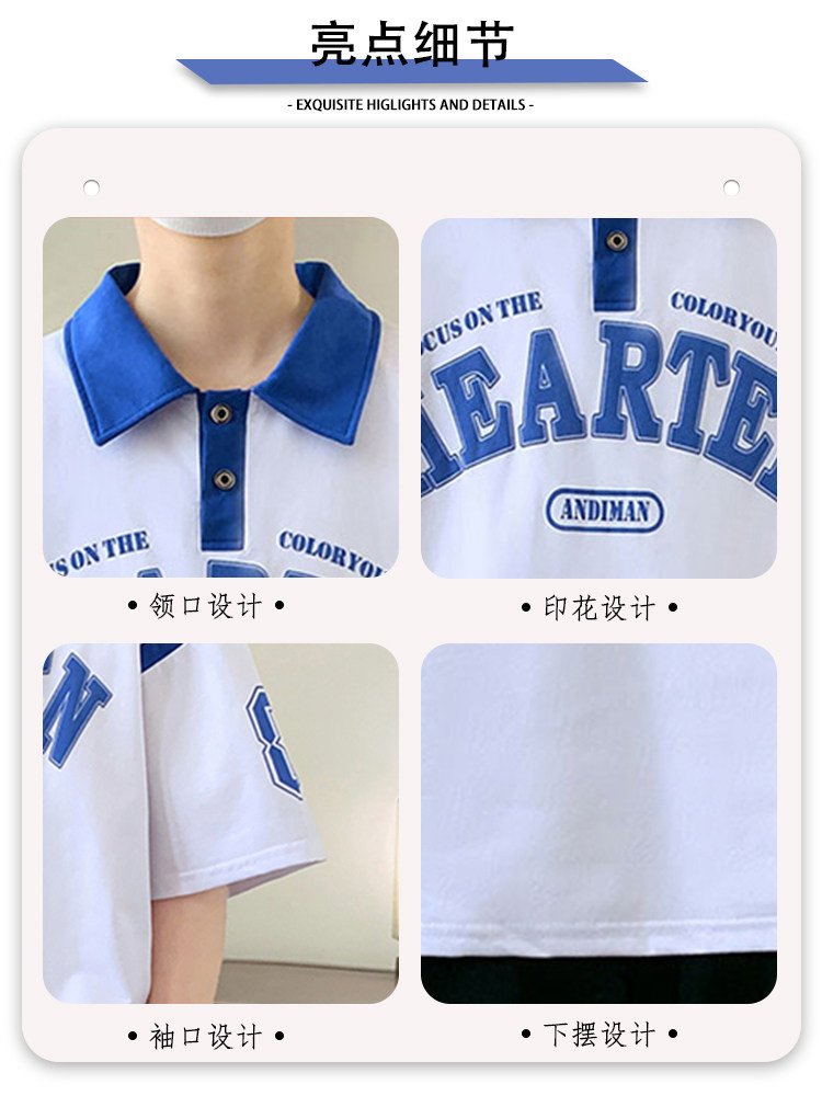 AMERICAN POLO SHIRT SHORT SLEEVE MENS SUMMER FASHION BRAND 2024 NEW COLOR CONTRAST LAPEL T-SHIRT THIN LOOSE CASUAL TOP T