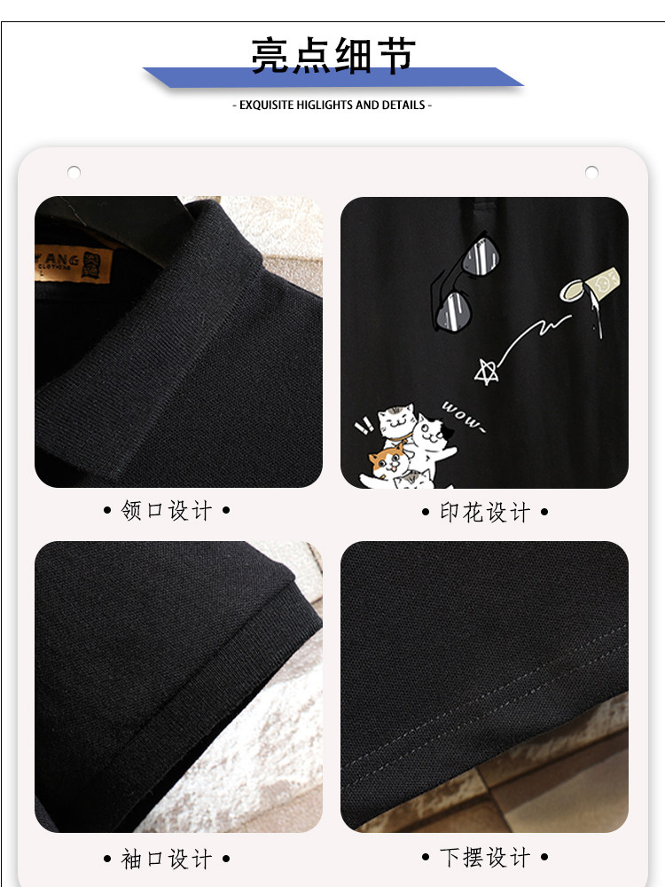 2024 SUMMER NEW SHORT SLEEVE T-SHIRT MENS FASHION BRAND LAPEL POLO SHIRT COTTON DESIGN SENSE PRINT UPPER SHIRT T-SHIRT
