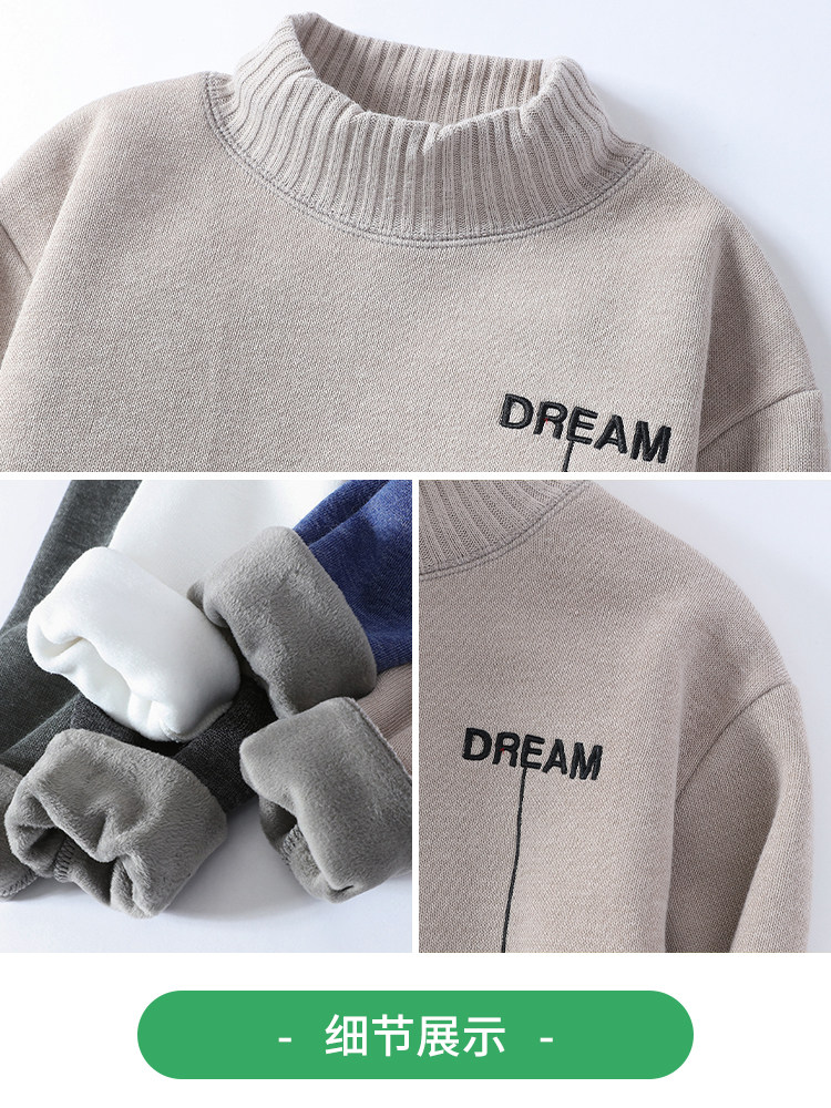 SWEATER MENS AUTUMN AND WINTER FLEECE THICKENED NEW SOFT GLUTINOUS SEMI-TURTLENECK KNITWEAR MENS SWEATER WINTER BASE LAYER LINE