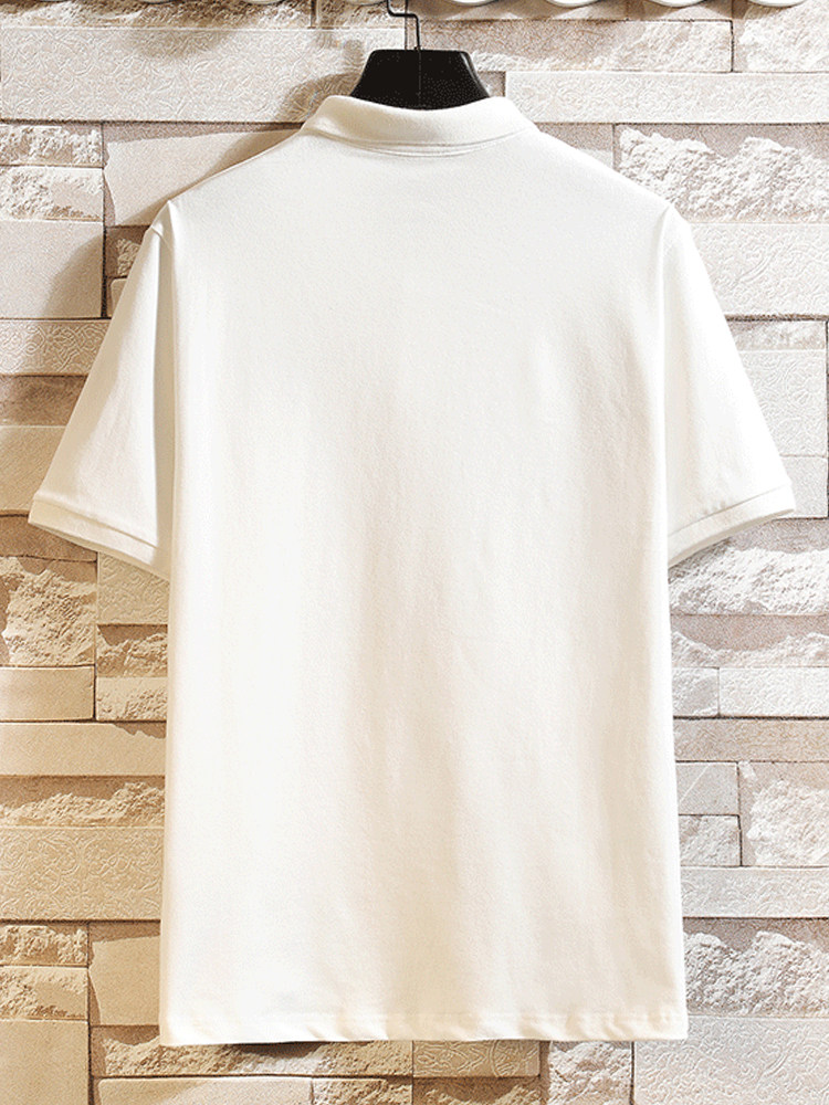 2024 SUMMER NEW SHORT SLEEVE T-SHIRT MENS FASHION BRAND LAPEL POLO SHIRT COTTON DESIGN SENSE PRINT UPPER SHIRT T-SHIRT