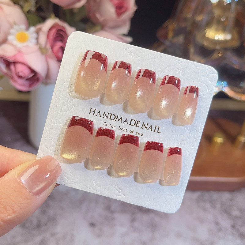 2025新款纯手工穿戴甲短款猫眼美甲贴片可拆卸假指甲显白指甲贴片,彩妆/香水/美妆工具,穿戴甲/甲片,淘宝优惠券,粉丝福利购,淘宝优惠卷