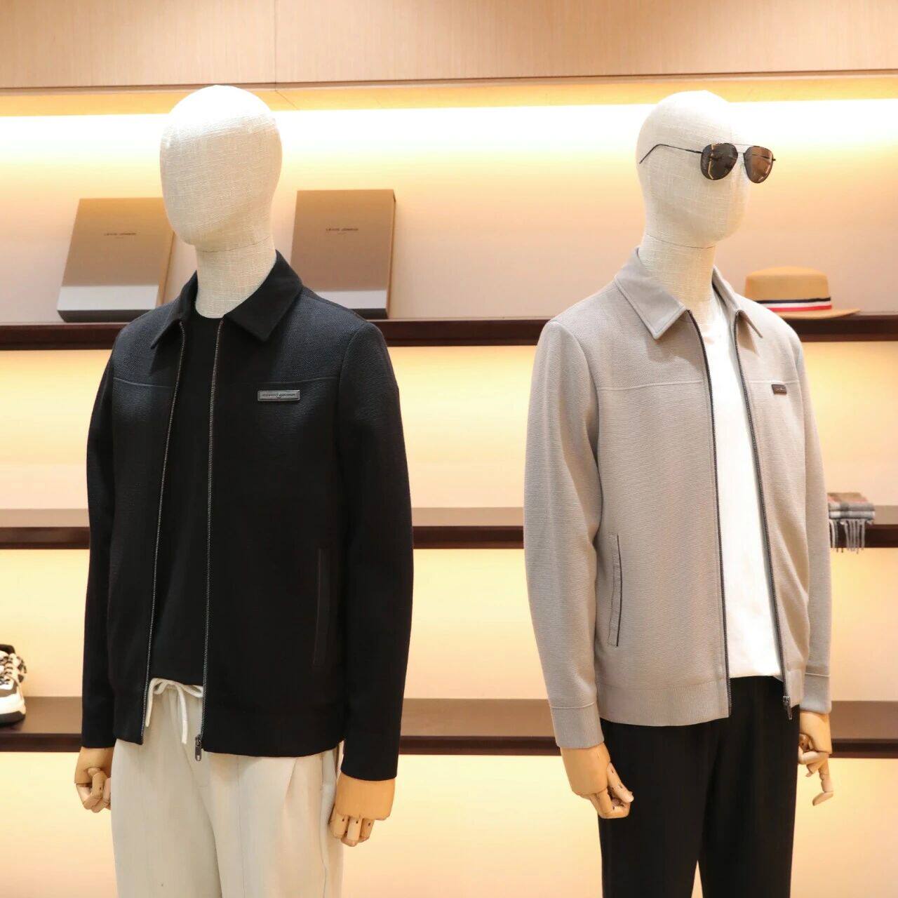 春秋季男士新款行政商务休闲夹克高端羊毛混纺夹克外套