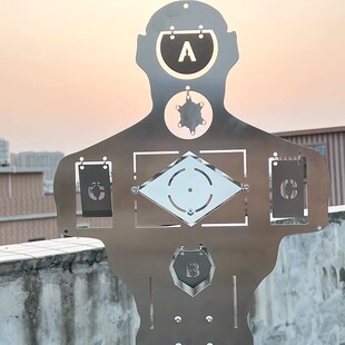 不锈钢人型标靶成人打靶训练靶弹力水弹真人练习靶壁虎训练
