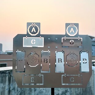 新品 双面人形不锈钢靶职业射击训练靶金属靶子水弹乐不锈钢打靶