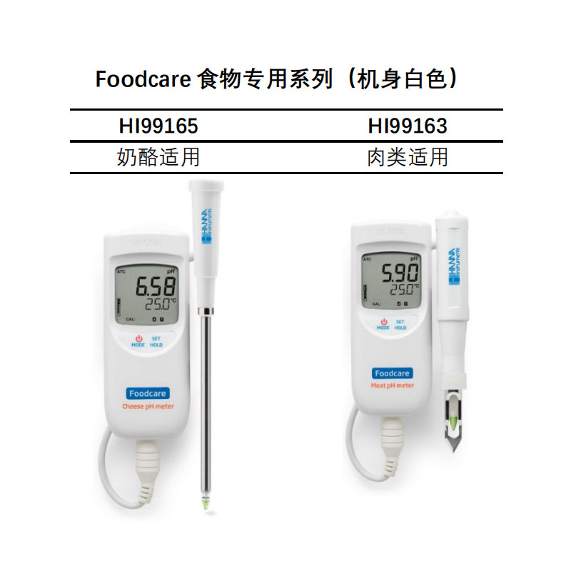 HANNA德国进口HI99系列便携式pH计检测仪土壤分析奶酪肉类 黑/白