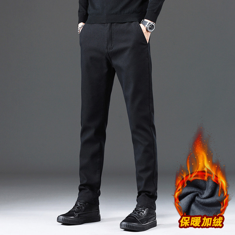 2025秋冬款修身显瘦小脚弹力休闲裤男青年百搭弹性长裤子潮流男装