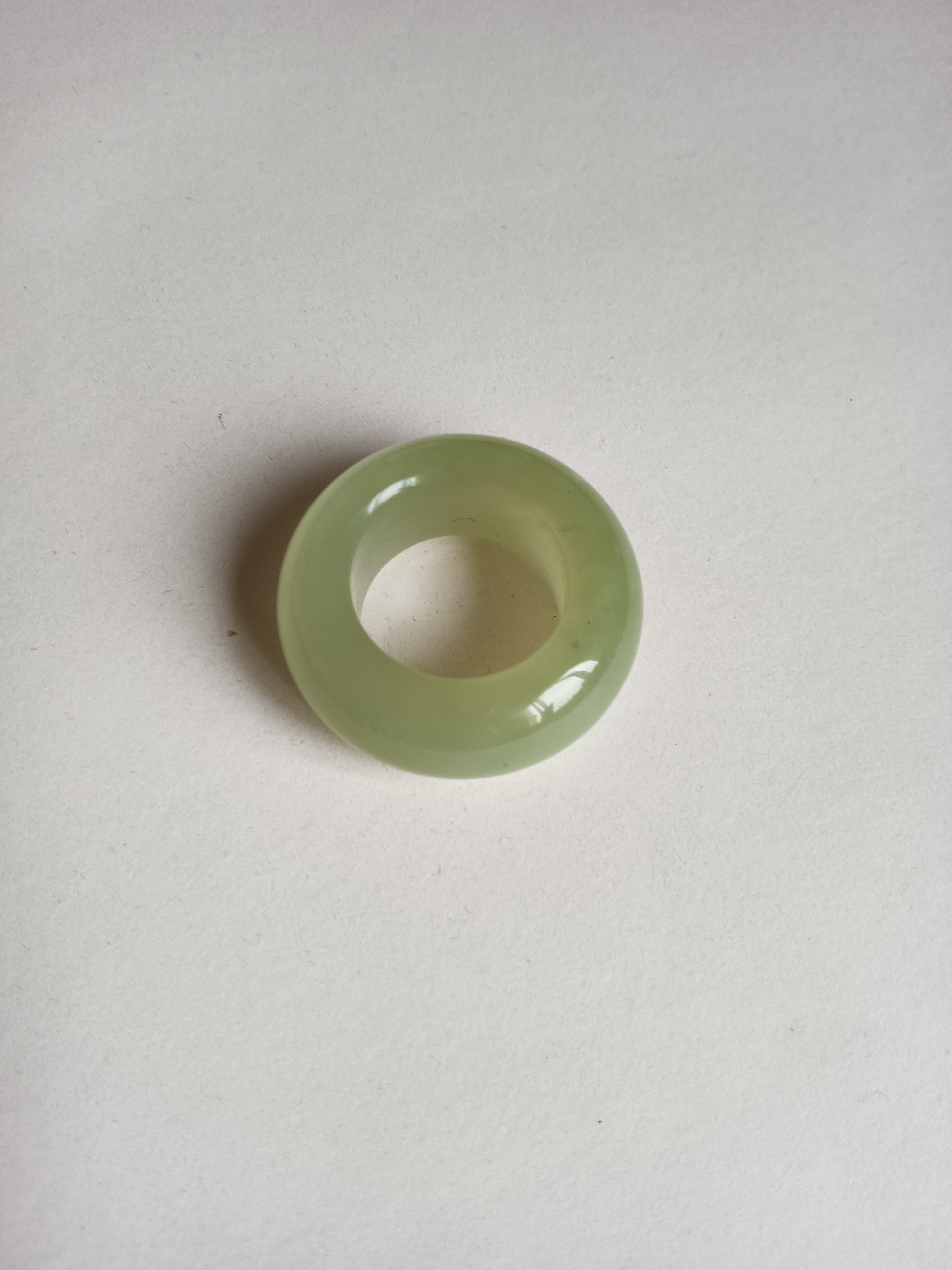 岫玉花玉青提贾翠深绿色大胖圆戒指指环戒圈跑环配饰瑕疵801-856