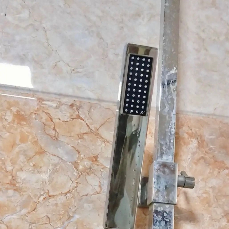 长方形花洒淋浴器金属花晒淋浴头不锈钢卫生间喷头手持花伞洗澡
