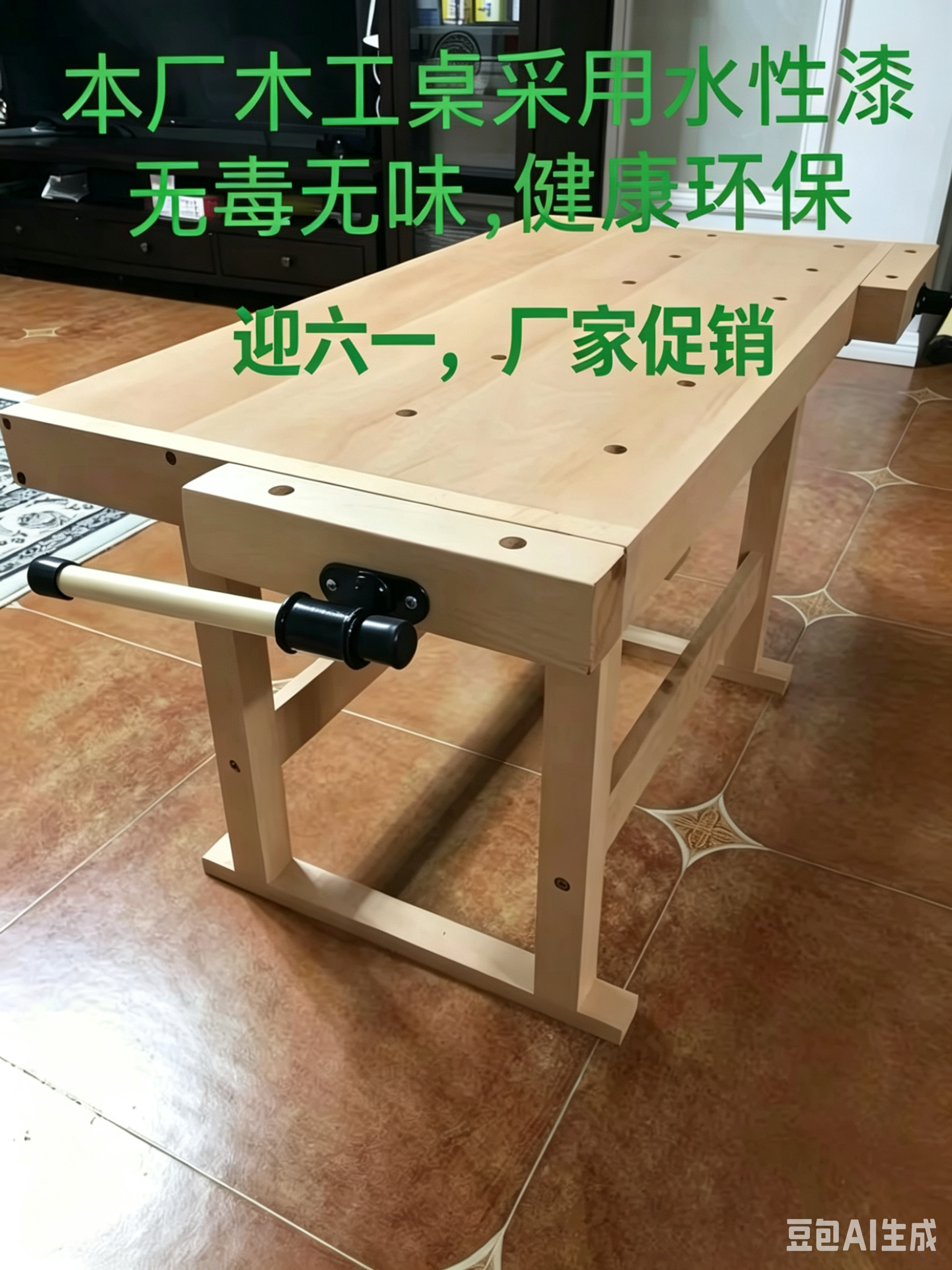 幼儿园学校专用木工桌多功能操作台实木桌学生木工台家用手工桌