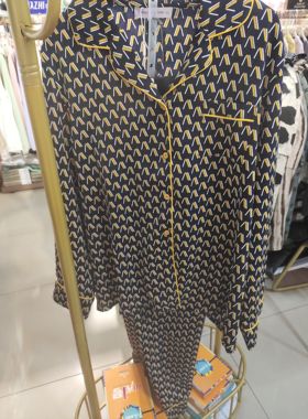 2025新款女士时尚休闲长袖长裤家居服套装美伊轩208718