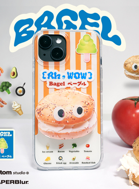 major tom贝果原创可爱亮面双层印花imd适用苹果15Promax趣味个性iphone16手机壳新款16pro手机套壳挂绳孔