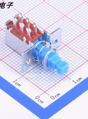 日本ALPS阿尔卑斯自锁开关SPPJ225800推拉琴键2排6脚接线脚带耳