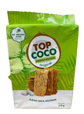 代购越南薄脆饼干原装进口banh dua nuong椰子饼休闲小吃210克