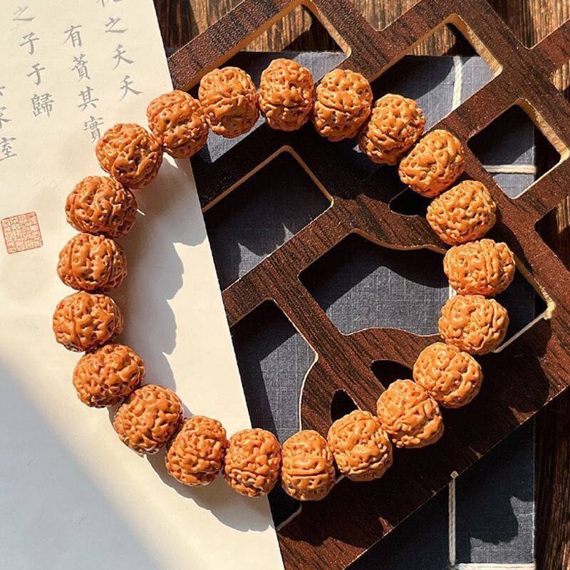 树王爆肉小金刚手串菩提菩提子男士文玩原籽核桃佛珠学生手持手链
