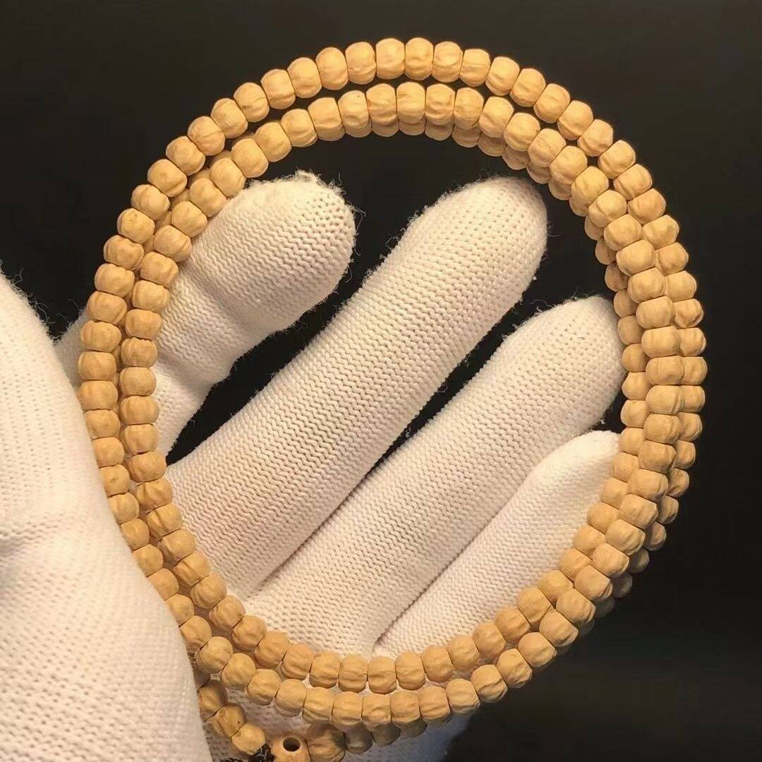 藏式热振百香籽小精豆108手串直切柏香籽佛珠深坑高密手顺纹男女