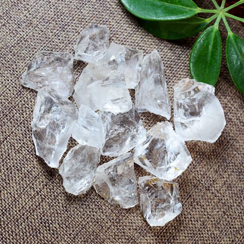 天然白水晶原石碎石小颗粒梵天透体阿赛斯特莱水晶原石AZEZTULITE - 封面