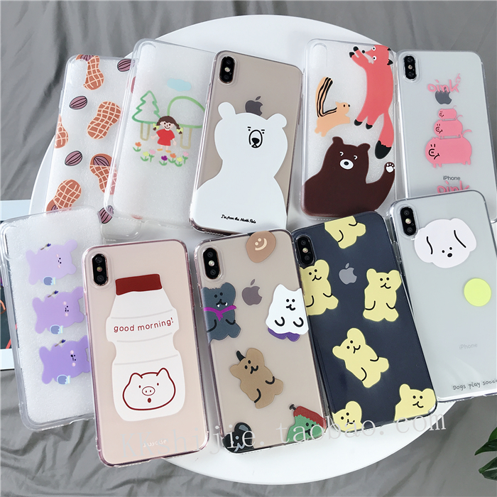 ins趣味小众熊苹果11Pro xsmax手机壳iphone8plus/6sp软壳7P/xr女在类目 3C数码配件, 手机配件, 手机保护套/壳中 - 来自Buy2taobao.com提供专业的淘宝代购服务