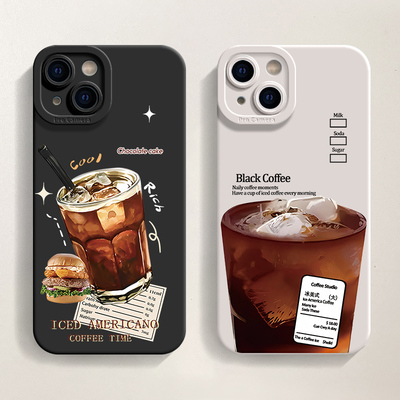 Apple适用苹果131415咖啡手机壳