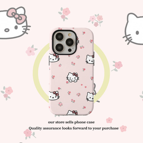 Apple苹果小众小碎花猫手机壳