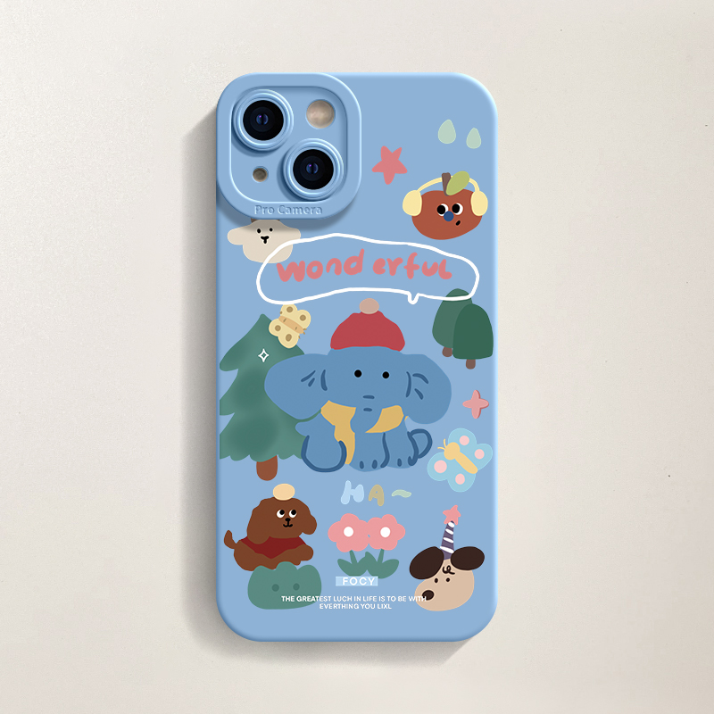 壳壳大世界卡通大象适用iphone16promax手机壳14pro新款13防摔15p创意1214硅胶套13p保护套11p小众x/xs高级感