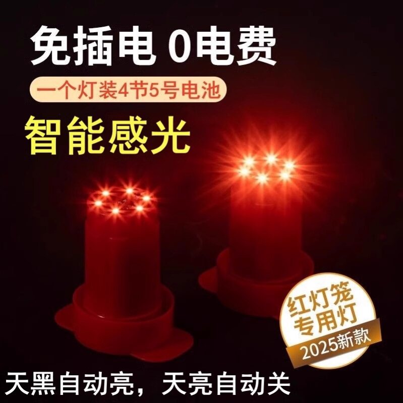 灯笼灯泡不插电灯笼灯泡不插电2025新款无线电池遥控红灯笼led感