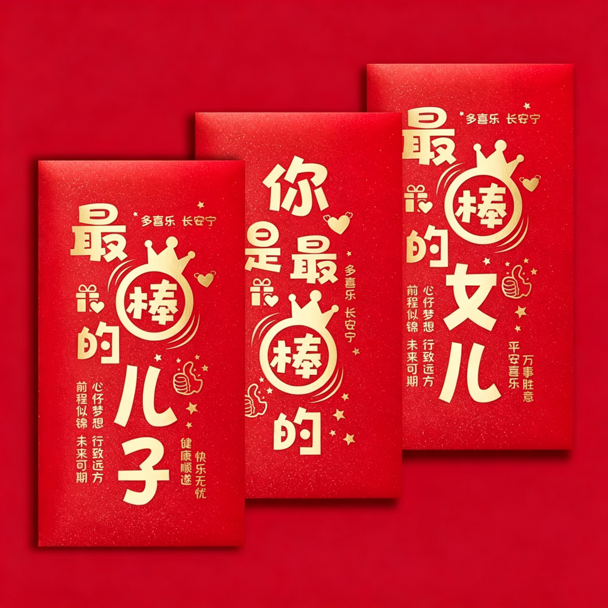 最棒的女儿红包成人礼送儿子女儿18生日红包袋中考高考奖励十八岁