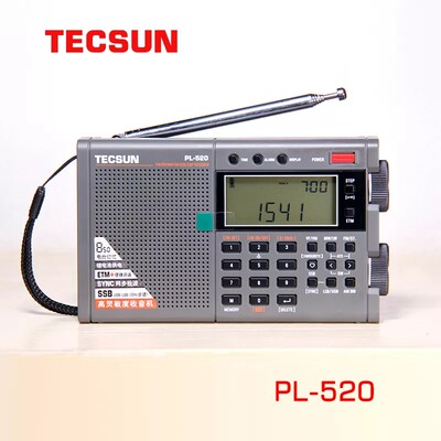 Tecsun/德生 PL-520新款便携式全波段调频中波单边带立体声收音机