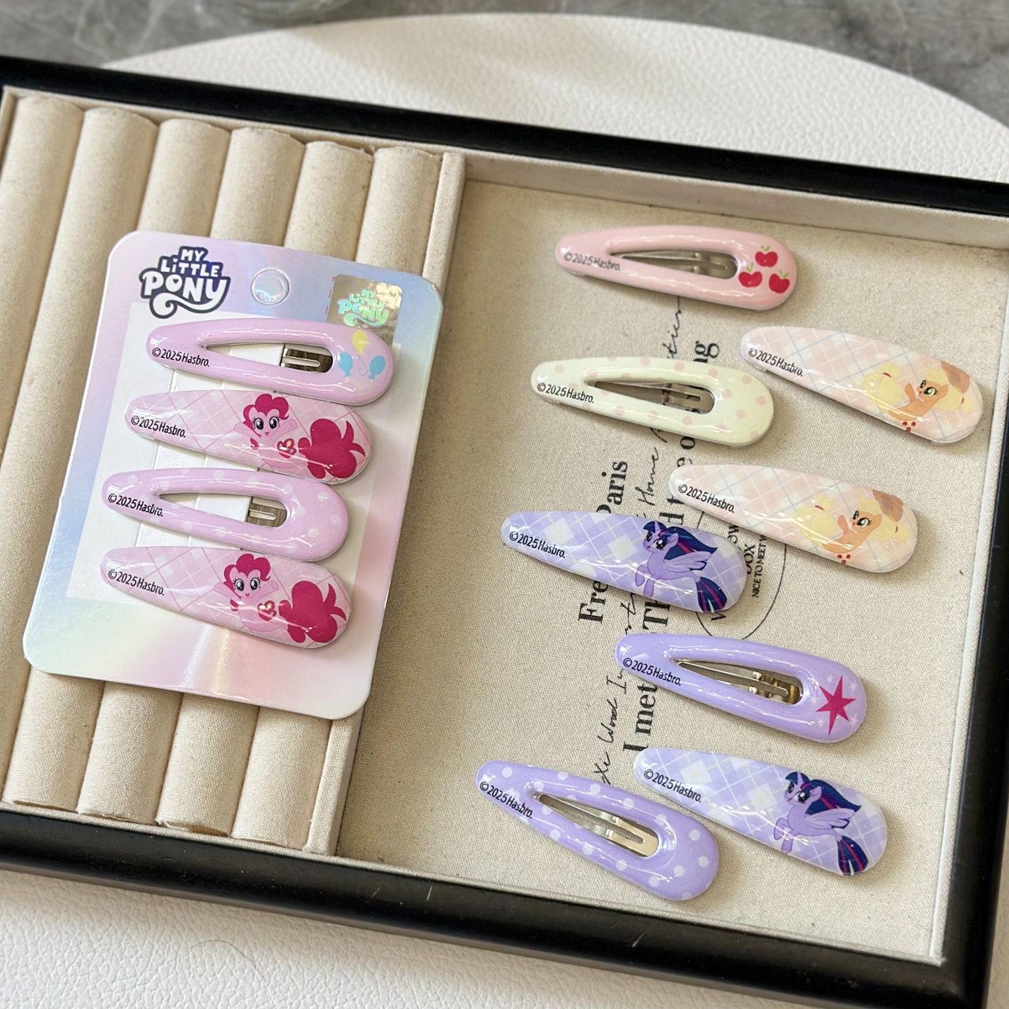 小马宝莉BB夹4件儿童格纹掰掰夹