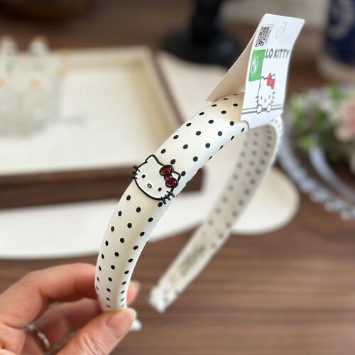 凯蒂猫儿童甜美发箍牛仔布不勒头