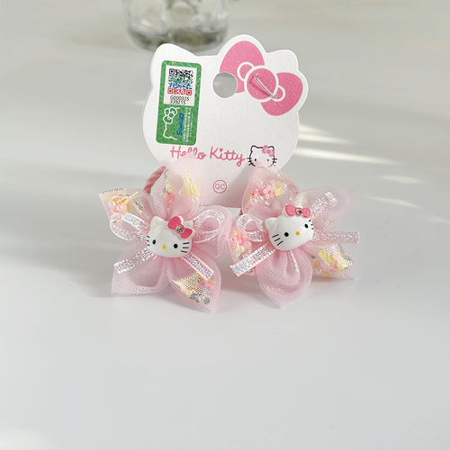凯蒂猫儿童樱花皮筋日韩女头饰品