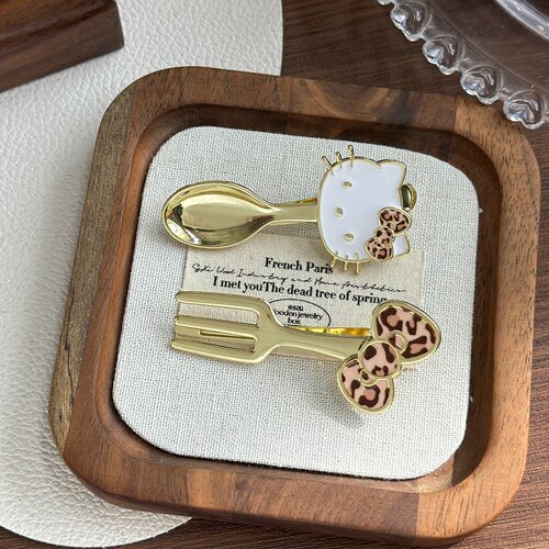 hellokitty个性金属汤勺发夹钥匙