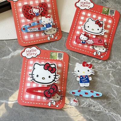 新年红色头饰凯蒂猫可爱KT猫发夹