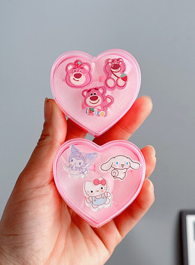 女塑料甜美3个戒指爱心礼盒首饰